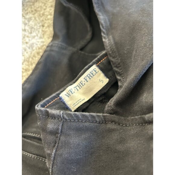 Free People Karly Jumpsuit Night Rider MD Long Sleeve Open Back Flare Leg Denim - Picture 9 of 14